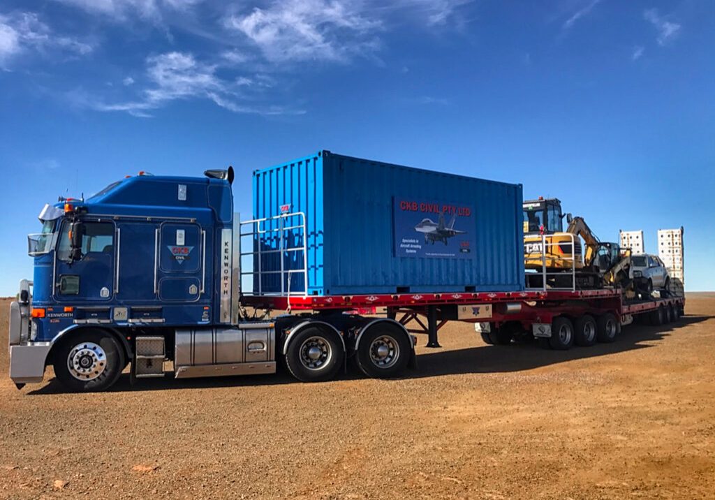 The CKB Civil rig just north of Cooper Pedy